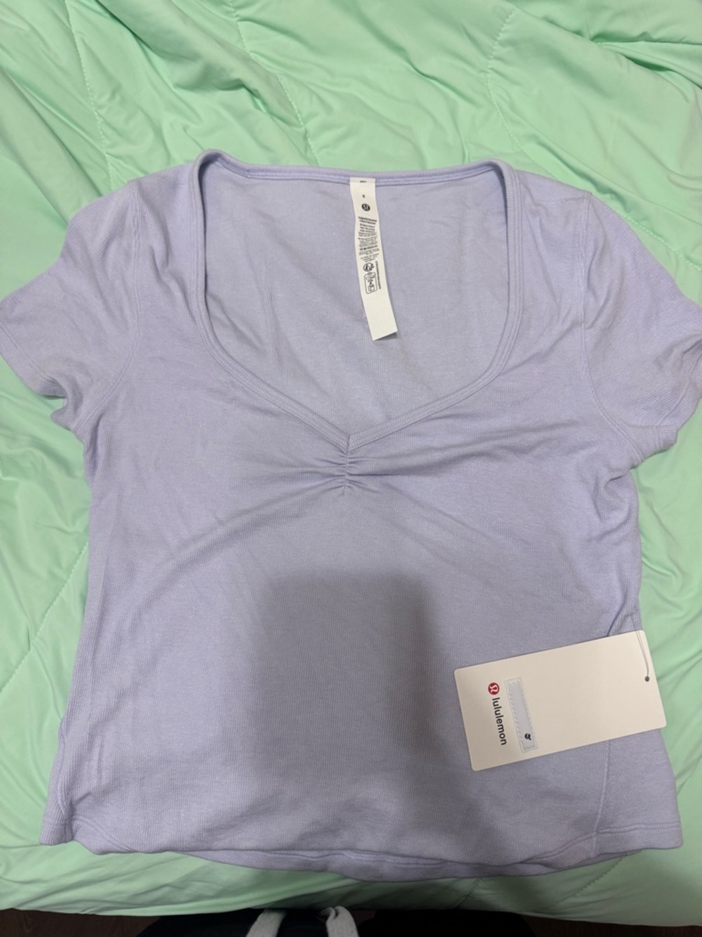 lululemon athletica Lavender Short Sleeve Scoop Tee